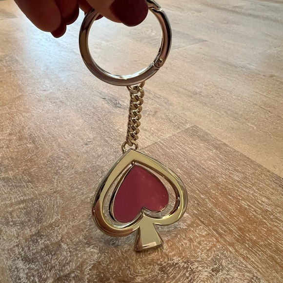 Kate Spade Rotating Heart Shaped Keychain - Picture 9 of 12